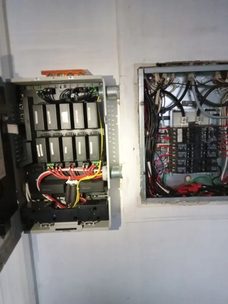 Electrical panel upgrade completed for Security Camera Wiring in Williamsburg